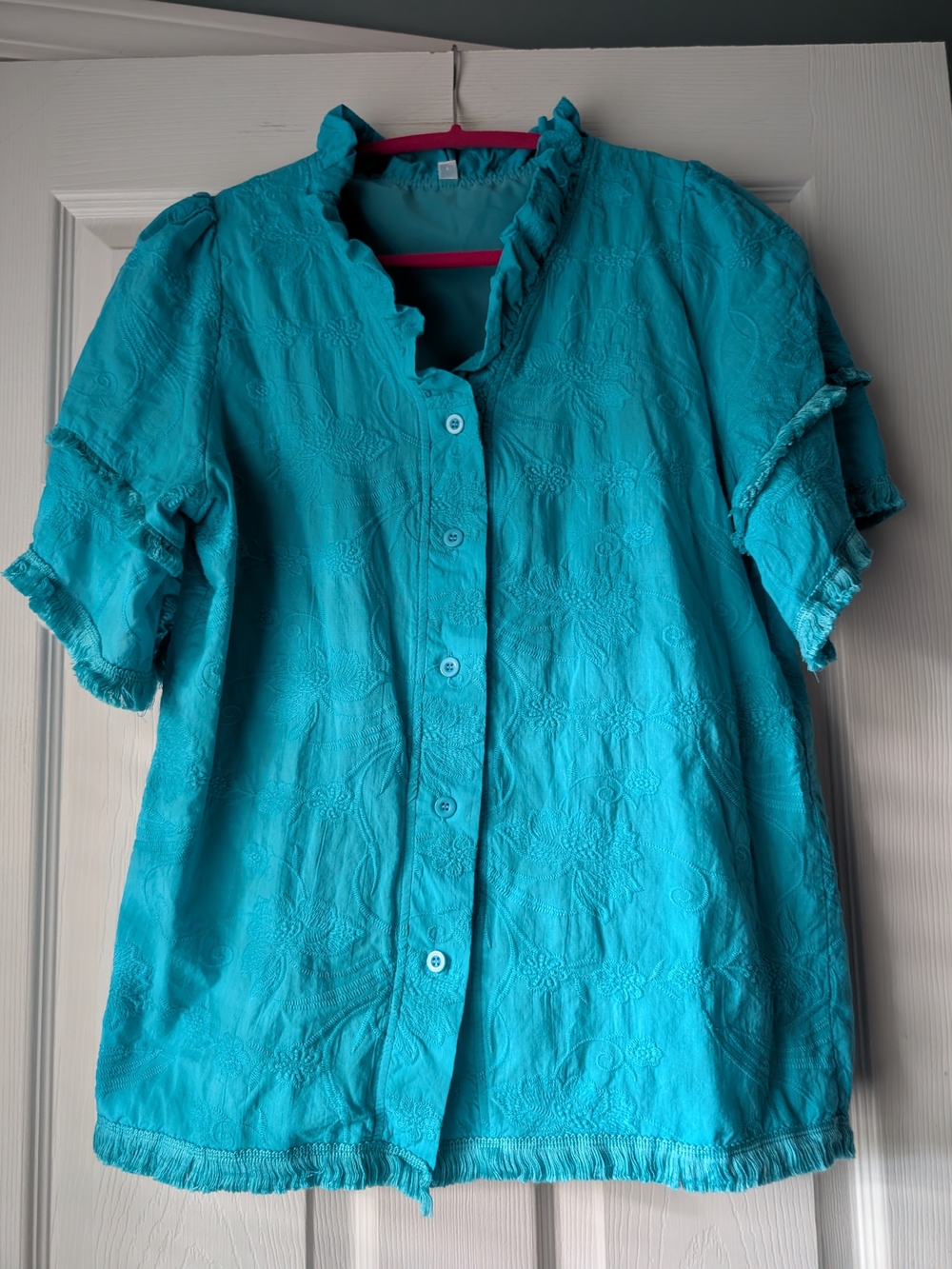 Pretty Ruffled Collar Shirt